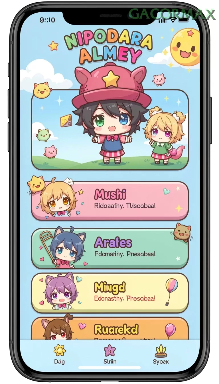 Cuplikan layar LIMATOGEL — menu navigasi