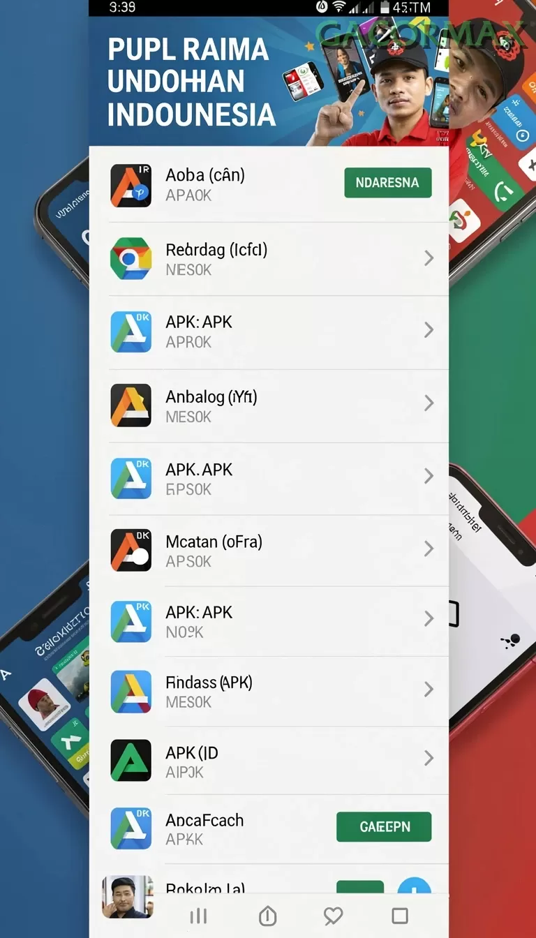 Cuplikan layar MPO999 — menu navigasi